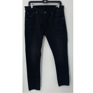 Dondup mens black ritchie skinny fit jeans sz 34